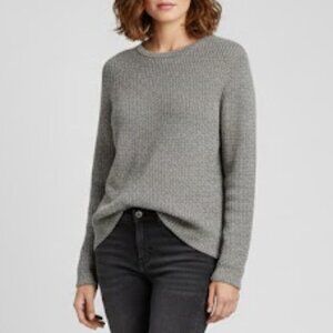 Halogen Sweater Womens 3X Gray Metallic Open Back Layered Knit  Top XL Fit